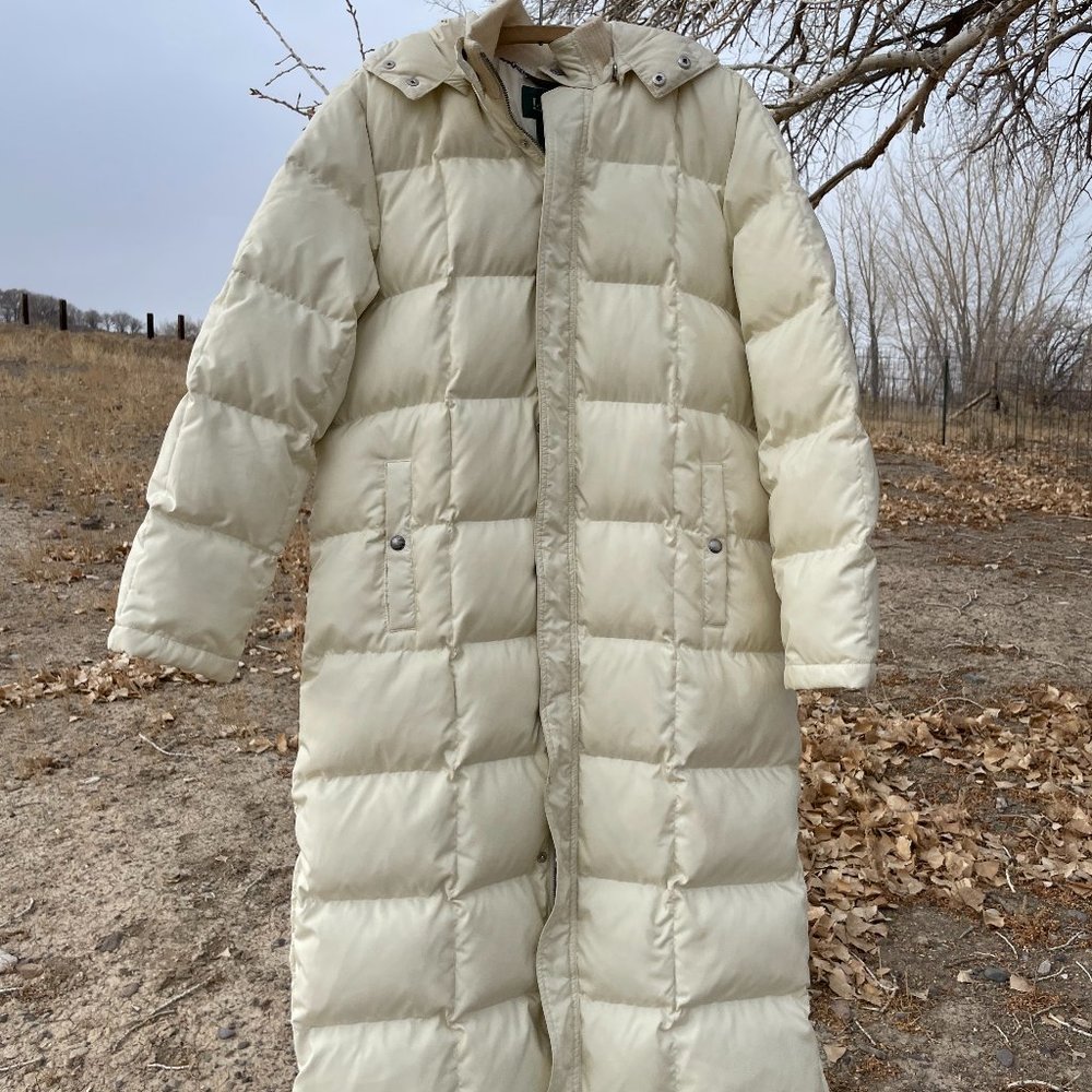 Ralph Lauren Long Off-White Winter Women's Jacket Size Medium